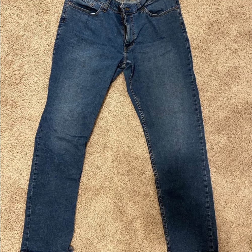 Izod Men's Straight Jeans in Deep Blue